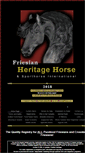 Mobile Screenshot of friesianheritage.com